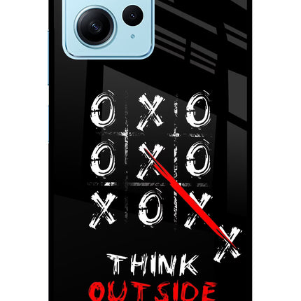Think out of the BOX Redmi Note 12 4G Glass Case Back Cover by Casekaro