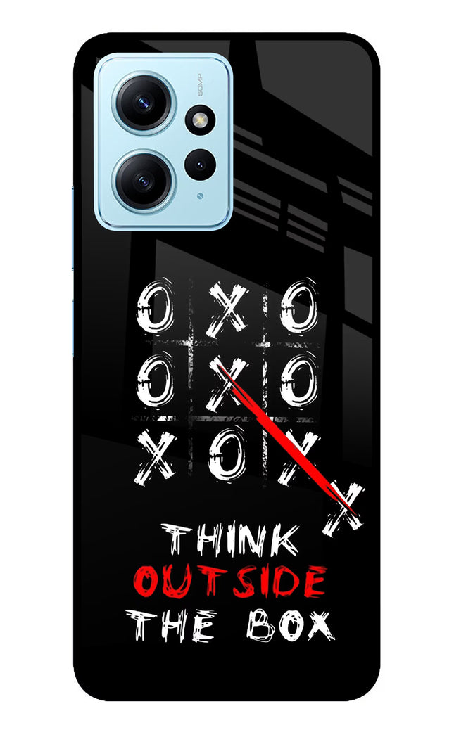 Think out of the BOX Redmi Note 12 4G Glass Case Back Cover by Casekaro