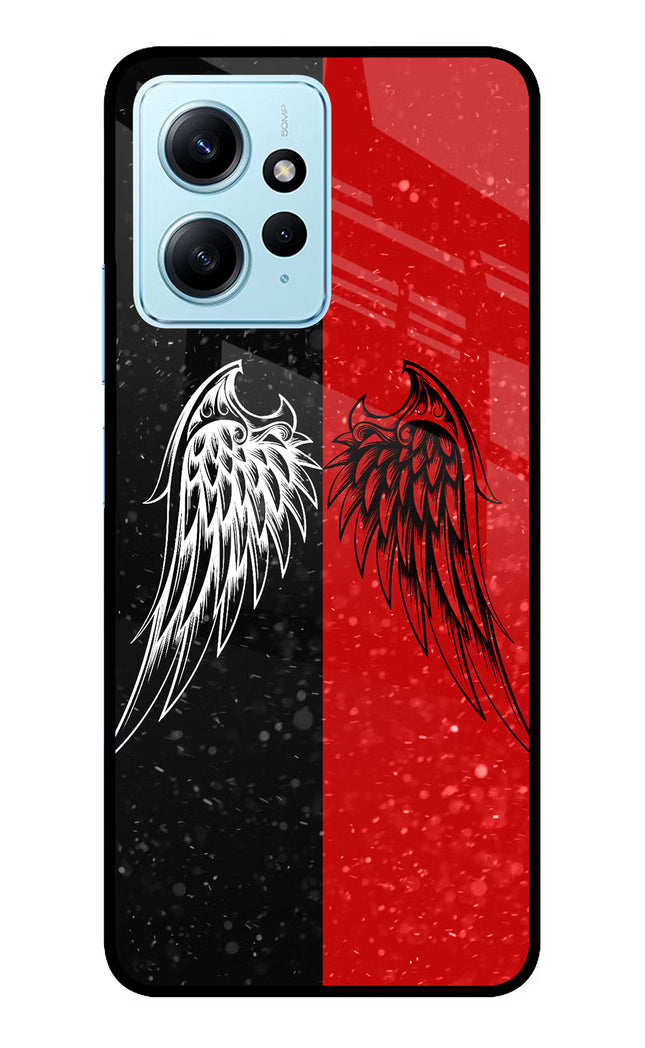 Wings Redmi Note 12 4G Glass Case Back Cover by Casekaro