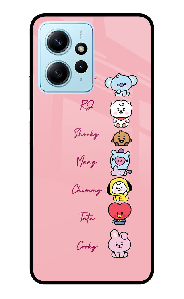 BTS names Redmi Note 12 4G Glass Case Back Cover by Casekaro