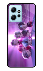 BTS Chibi Redmi Note 12 4G Glass Case Back Cover by Casekaro