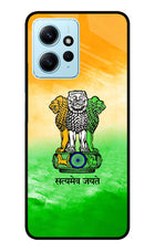 Satyamev Jayate Flag Redmi Note 12 4G Glass Case Back Cover by Casekaro