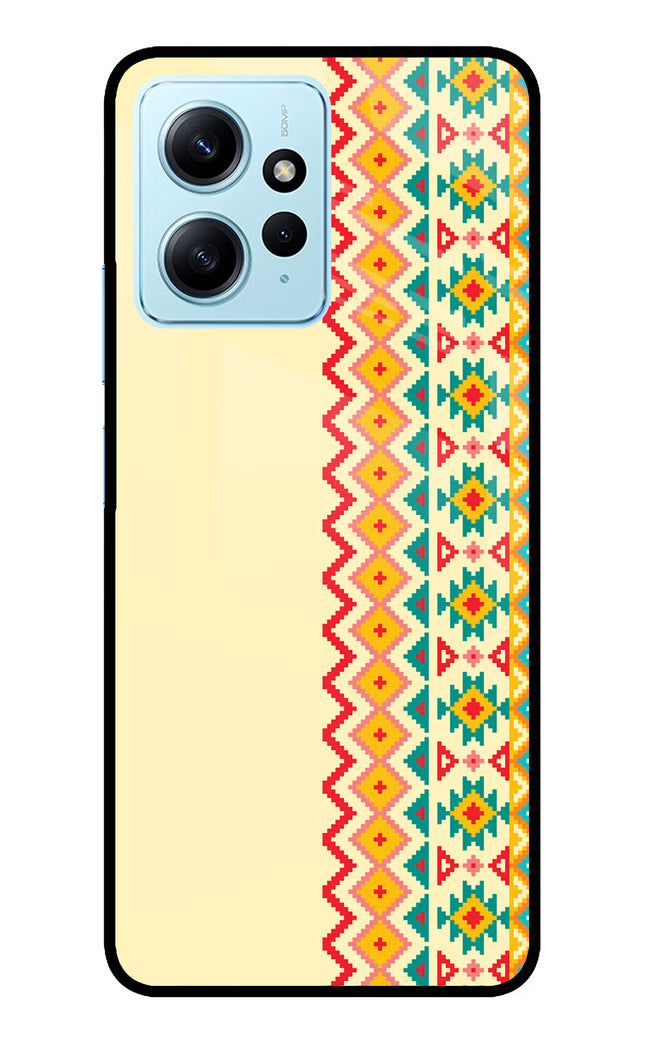 Ethnic Seamless Redmi Note 12 4G Glass Case Back Cover by Casekaro