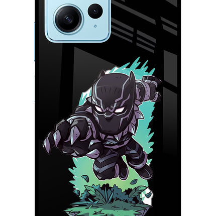 Black Panther Redmi Note 12 4G Glass Case Back Cover by Casekaro
