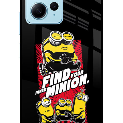 Find your inner Minion Redmi Note 12 4G Glass Case Back Cover by Casekaro