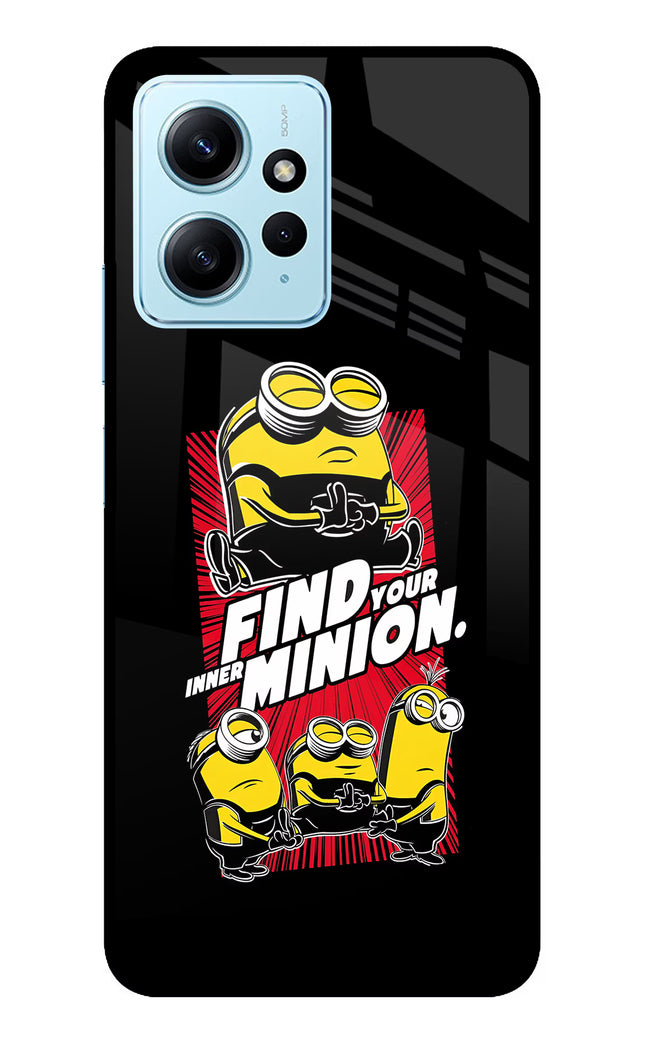Find your inner Minion Redmi Note 12 4G Glass Case Back Cover by Casekaro