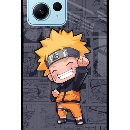 Chota Naruto Redmi Note 12 4G Glass Case Back Cover by Casekaro