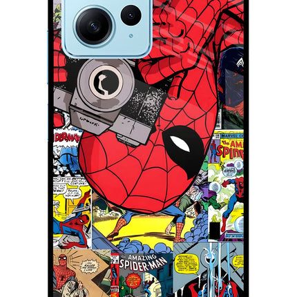 Spider Man Redmi Note 12 4G Glass Case Back Cover by Casekaro