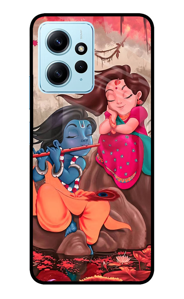 Radhe Krishna Redmi Note 12 4G Glass Case Back Cover by Casekaro