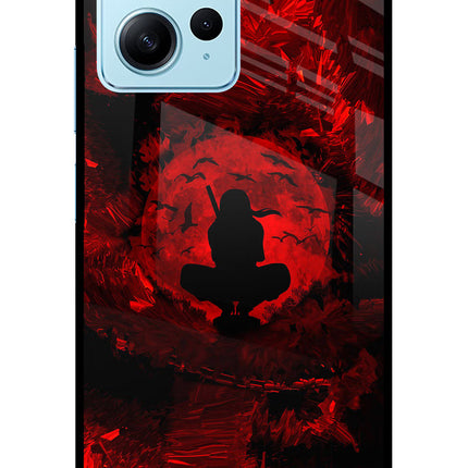 Itachi Uchiha Redmi Note 12 4G Glass Case Back Cover by Casekaro
