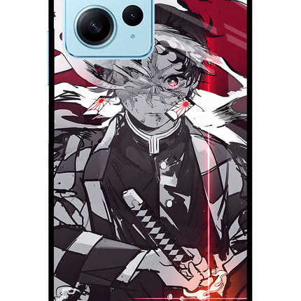 Demon Slayer Redmi Note 12 4G Glass Case Back Cover by Casekaro