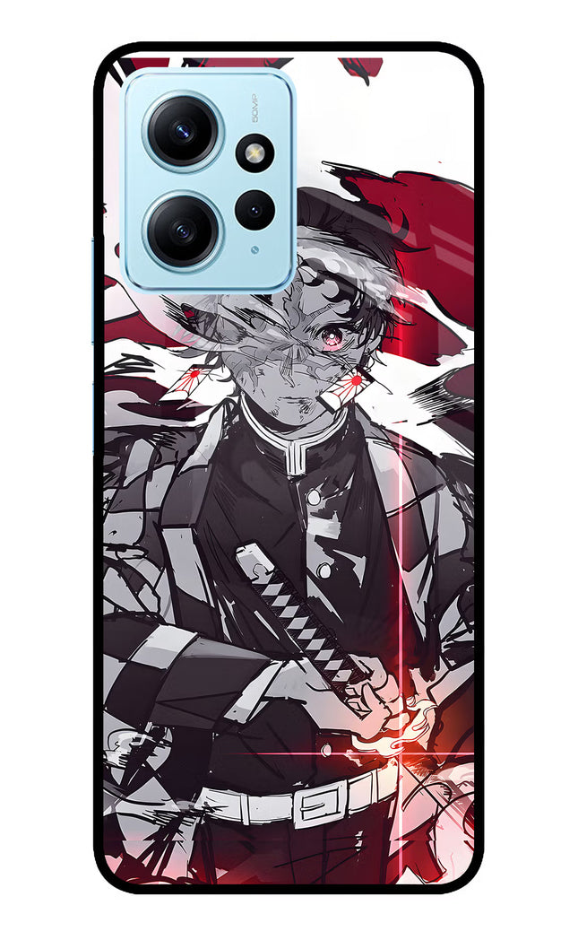 Demon Slayer Redmi Note 12 4G Glass Case Back Cover by Casekaro