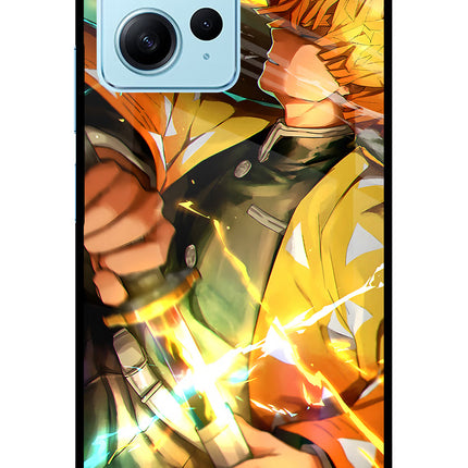 Demon Slayer Redmi Note 12 4G Glass Case Back Cover by Casekaro