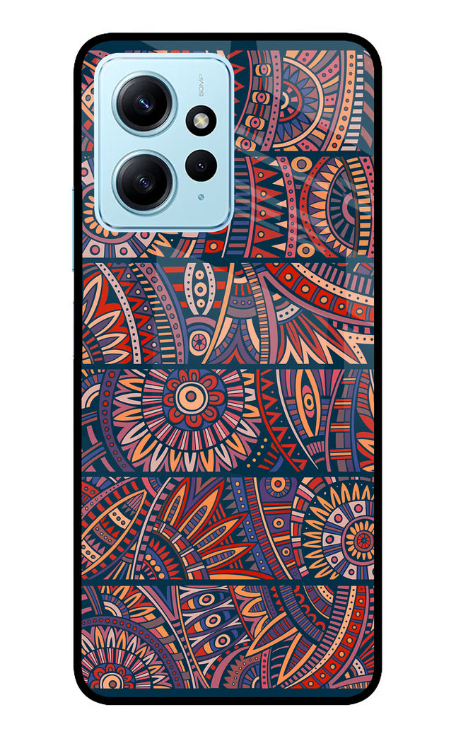 African Culture Design Redmi Note 12 4G Glass Case Back Cover by Casekaro