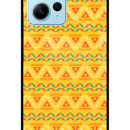 Tribal Pattern Redmi Note 12 4G Glass Case Back Cover by Casekaro
