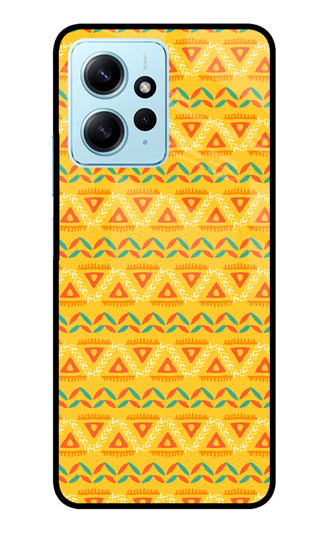 Tribal Pattern Redmi Note 12 4G Glass Case Back Cover by Casekaro