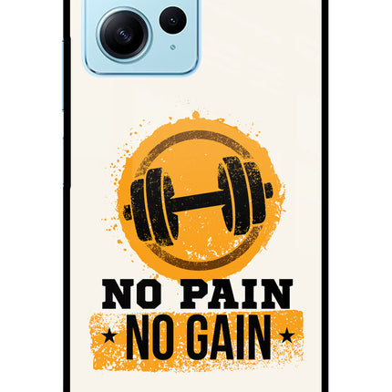 No Pain No Gain Redmi Note 12 4G Glass Case Back Cover by Casekaro