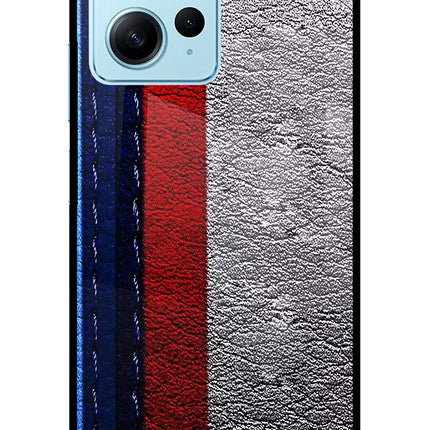 BMW Stripes Redmi Note 12 4G Glass Case Back Cover by Casekaro