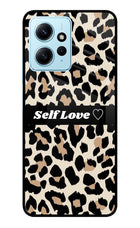 Leopard Print Self Love Redmi Note 12 4G Glass Case Back Cover by Casekaro