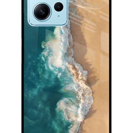 Ocean Beach Redmi Note 12 4G Glass Case Back Cover by Casekaro