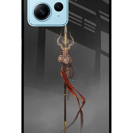 Shiv Trishul Redmi Note 12 4G Glass Case Back Cover by Casekaro