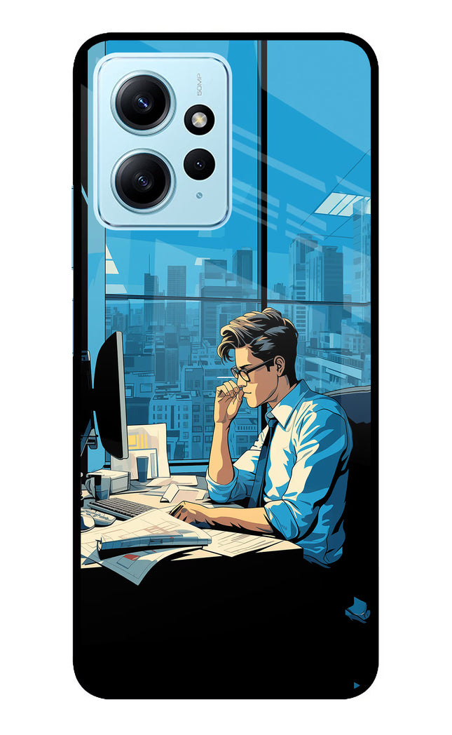 Focused Hustler (AI Generated) Redmi Note 12 4G Glass Case Back Cover by Casekaro