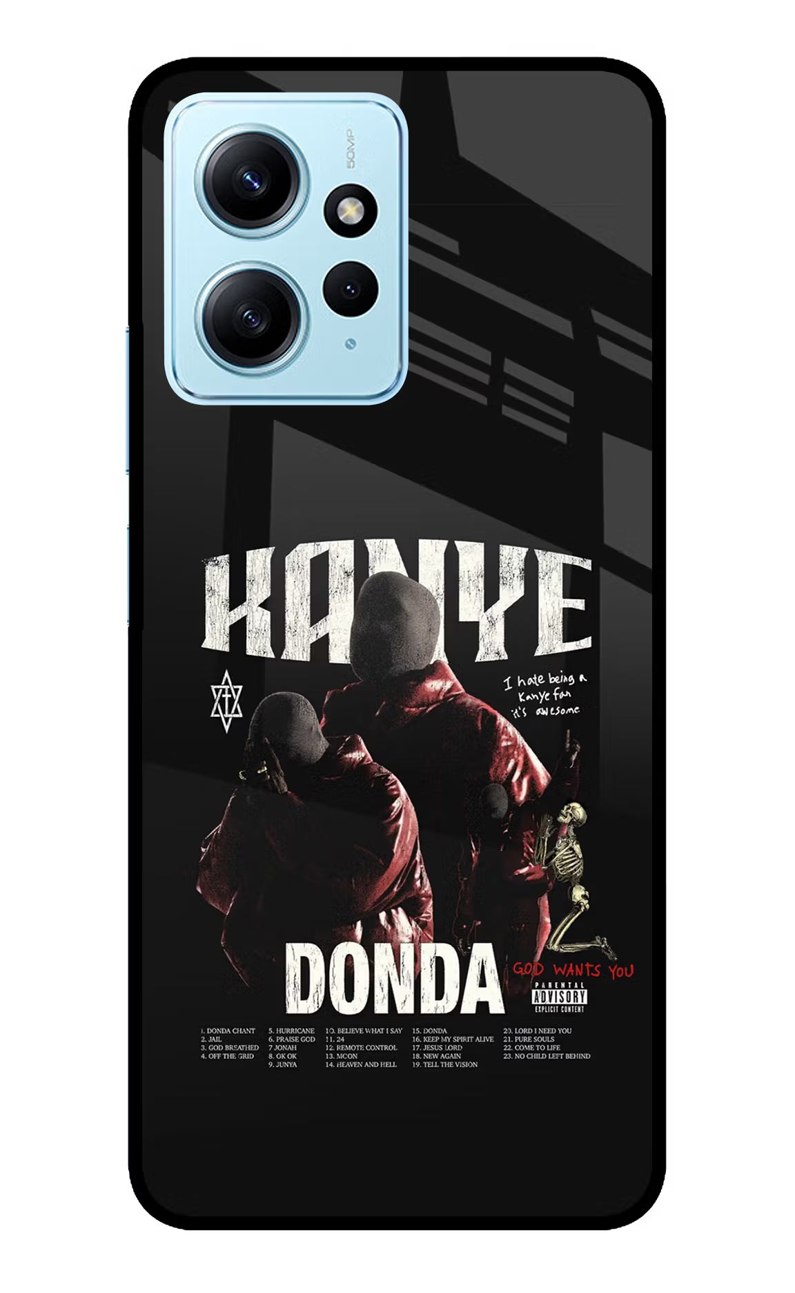 Donda Kanye West Redmi Note 12 4G Glass Case