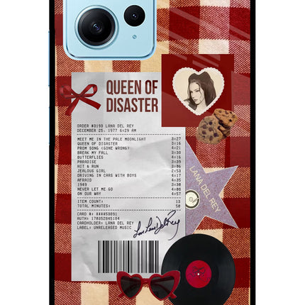 Queen of Disaster Redmi Note 12 4G Glass Case Back Cover by Casekaro