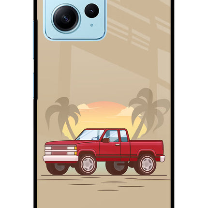 Desert Classic Drive Redmi Note 12 4G Glass Case Back Cover by Casekaro