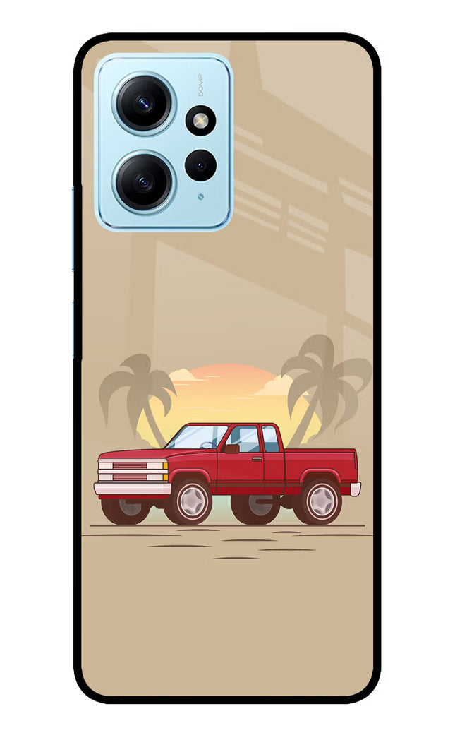 Desert Classic Drive Redmi Note 12 4G Glass Case Back Cover by Casekaro