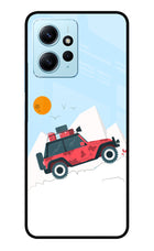 Mountain Trail Beast Redmi Note 12 4G Glass Case Back Cover by Casekaro