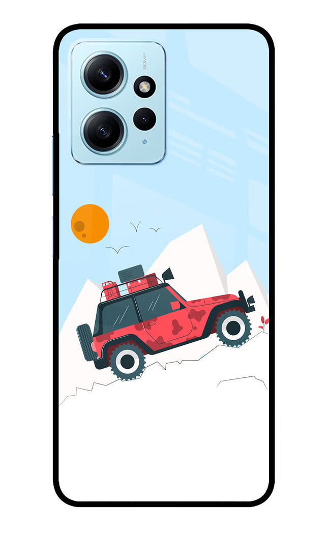Mountain Trail Beast Redmi Note 12 4G Glass Case Back Cover by Casekaro