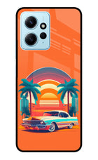 Palm Drive 80s Redmi Note 12 4G Glass Case Back Cover by Casekaro