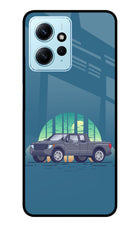 Retro Garage Vibe Redmi Note 12 4G Glass Case Back Cover by Casekaro