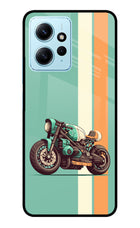 Striped Moto Drift Redmi Note 12 4G Glass Case Back Cover by Casekaro