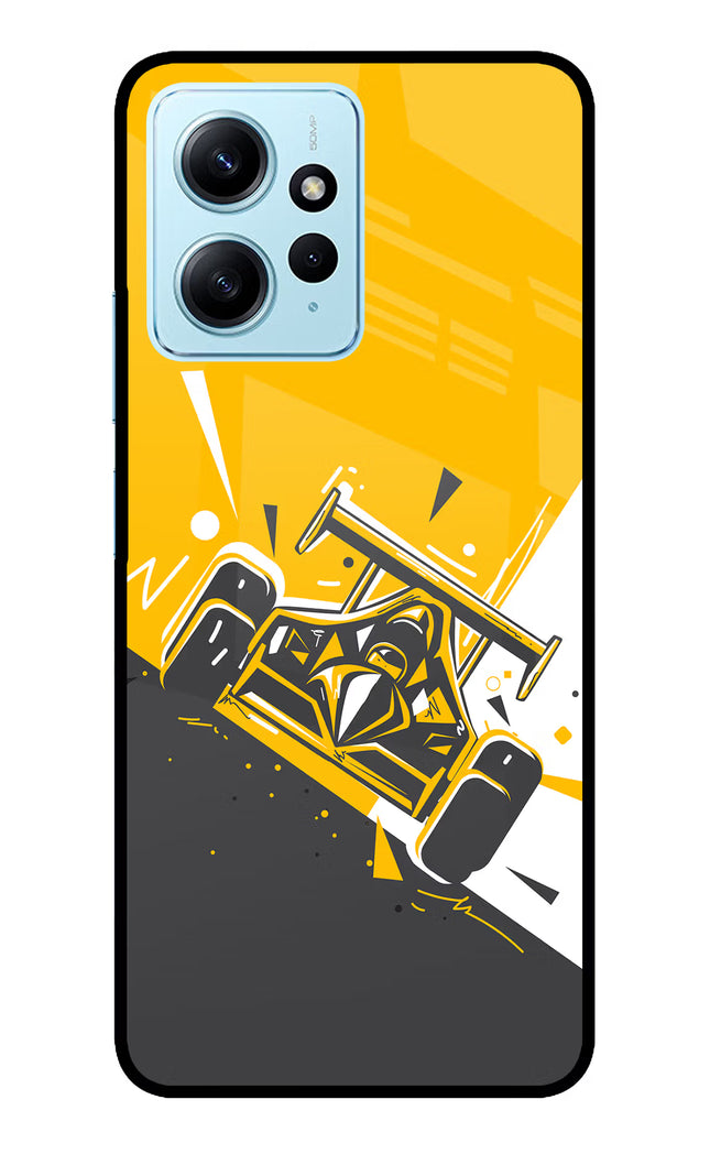 Track King Redmi Note 12 4G Glass Case Back Cover by Casekaro