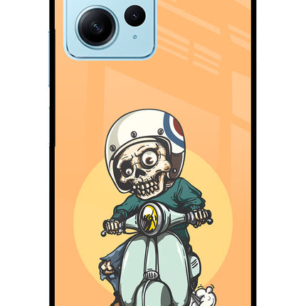 Undead Biker Redmi Note 12 4G Glass Case Back Cover by Casekaro