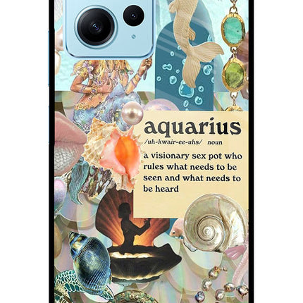 Aquarius Zodiac Redmi Note 12 4G Glass Case Back Cover by Casekaro