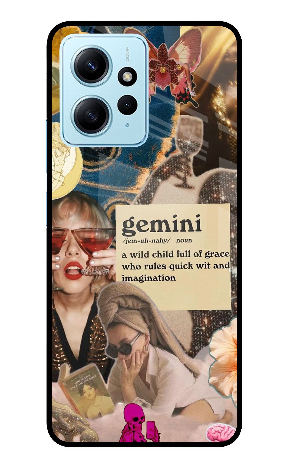 Gemini Zodiac Redmi Note 12 4G Glass Case