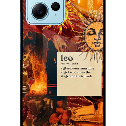 Leo Zodiac Redmi Note 12 4G Glass Case Back Cover by Casekaro