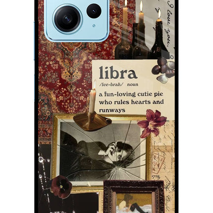 Libra Zodiac Redmi Note 12 4G Glass Case Back Cover by Casekaro
