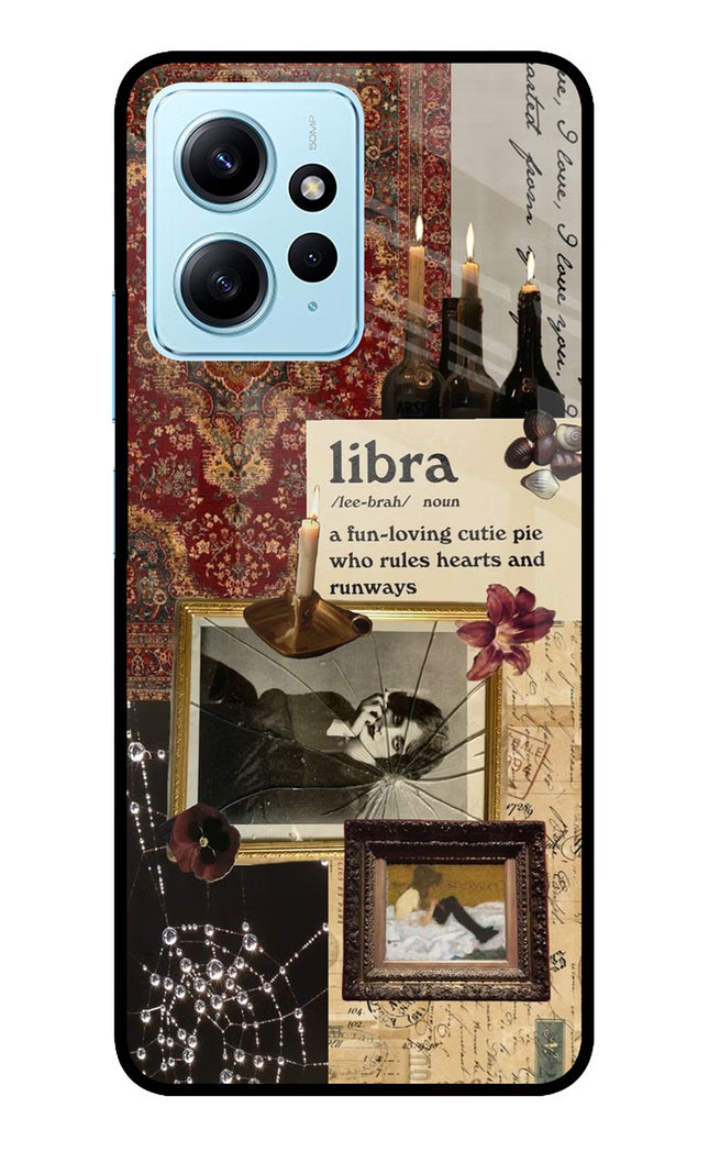 Libra Zodiac Redmi Note 12 4G Glass Case Back Cover by Casekaro