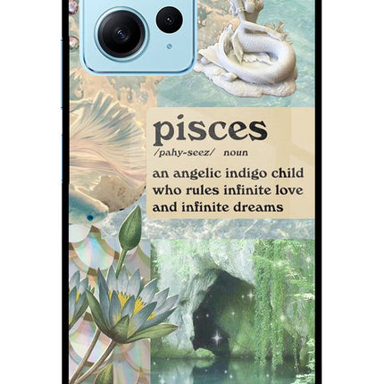 Pisces Zodiac Redmi Note 12 4G Glass Case Back Cover by Casekaro