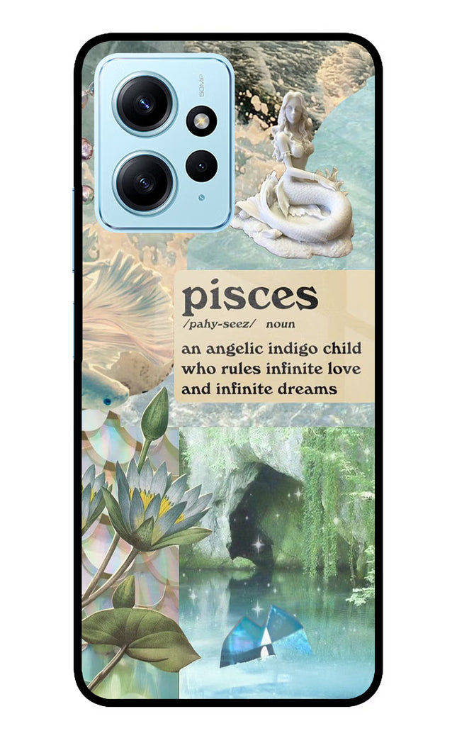 Pisces Zodiac Redmi Note 12 4G Glass Case Back Cover by Casekaro