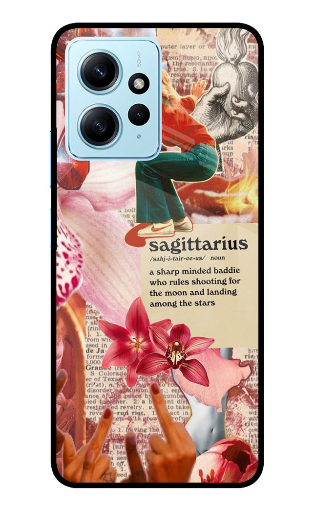Sagittarius Zodiac Redmi Note 12 4G Glass Case Back Cover by Casekaro