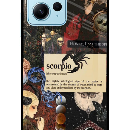 Scorpio Zodiac Redmi Note 12 4G Glass Case Back Cover by Casekaro