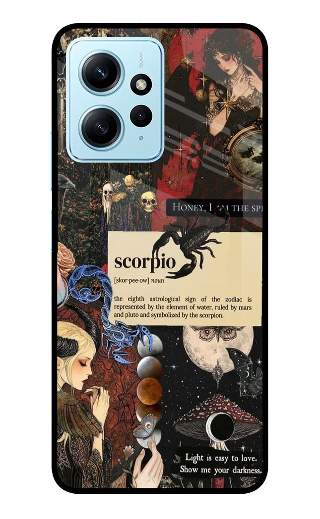 Scorpio Zodiac Redmi Note 12 4G Glass Case Back Cover by Casekaro