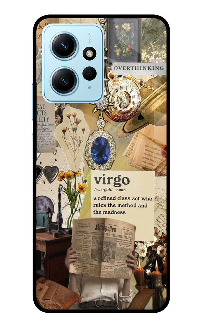 Virgo Zodiac Redmi Note 12 4G Glass Case Back Cover by Casekaro