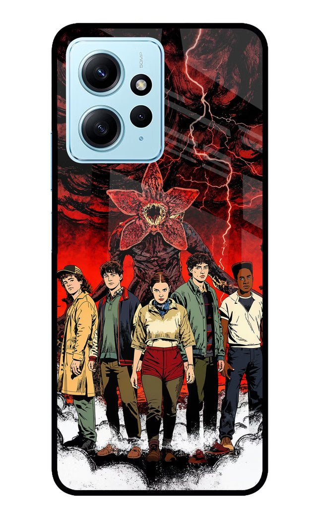 Ordinary Things Characters Redmi Note 12 4G Glass Case Back Cover by Casekaro