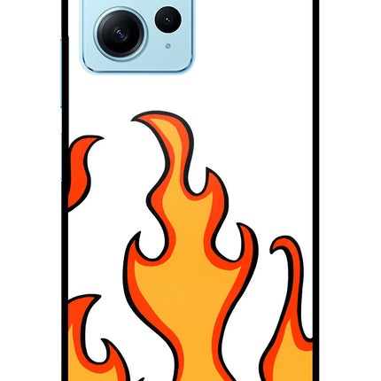 Fired Up – White Redmi Note 12 4G Glass Case Back Cover by Casekaro
